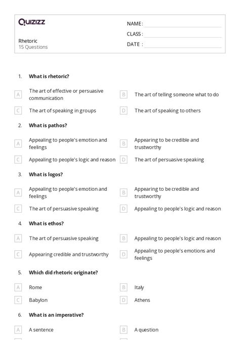 Grammar And Mechanics Worksheets For Th Class On Quizizz Free