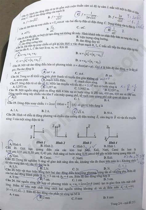 Đề Thi Thử Tốt Nghiệp Thpt Năm 2023 Môn Vật Lý
