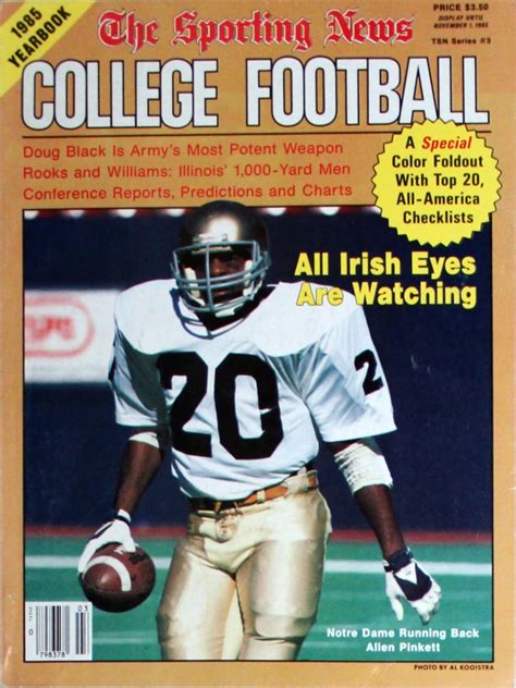 Sporting News College Football November 1985 At Wolfgangs