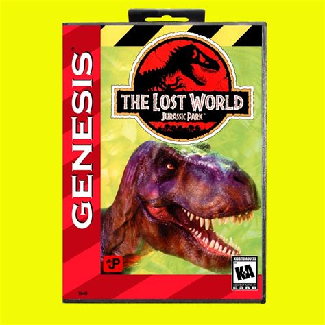 Lost World Tarjeta De Juego MD De Parque Jur Sico 16 Bits Cubierta De