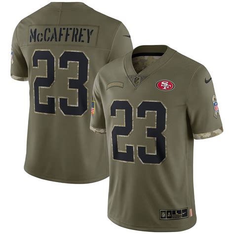 Christian Mccaffrey 49ers Salute To Service Jersey All Stitched