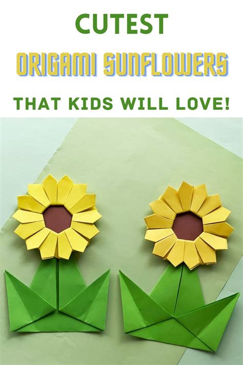 Easy Origami Sunflower Origami Sunflower Instructions Easy Crafts