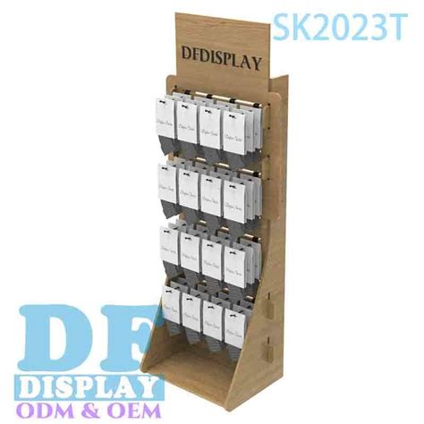 Custom Commercial Sock Display Rack Wooden Rack Slatwall For