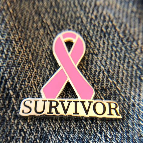 Pink Survivor Awareness Ribbon Pins Breast Cancer Awareness Etsy