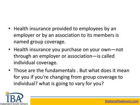 Ppt Individual Health Insurance Vs Group Health Insurance Whats The