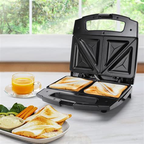 Aigostar Sandwich Toaster Toastie Maker Slice Panini Press With Easy