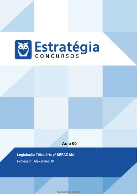 Curso De Legislação Tributária P Sefaz Ma Pdf