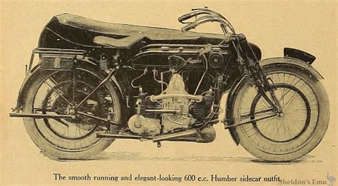 Humber 600cc Flat Twin Combination For 1923