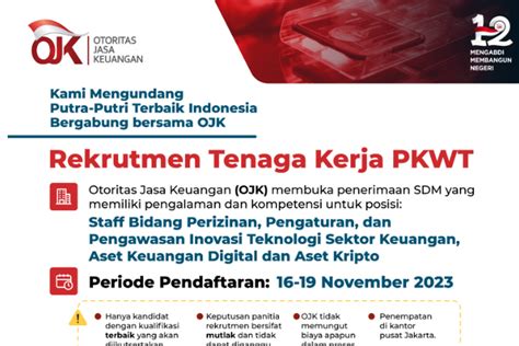 OJK Buka Lowongan Kerja PKWT S1 Simak Syarat Dan Cara Daftarnya