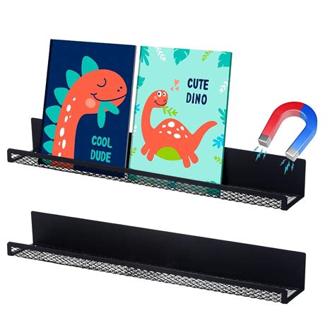 Fulmoon 2 Pcs Magnetic Book Shelf For Whiteboard Classroom 17 Inch