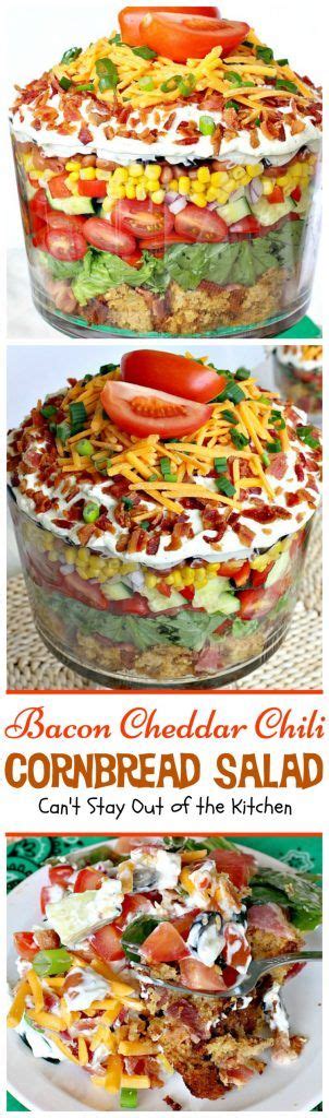 Bacon Cheddar Chili Cornbread Salad Recipe Cornbread Salad Recipes