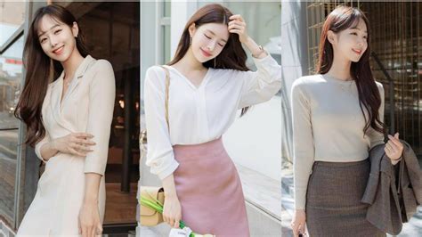 Phong cách thời trang của cô nàng công sở Hàn Quốc Office fashion