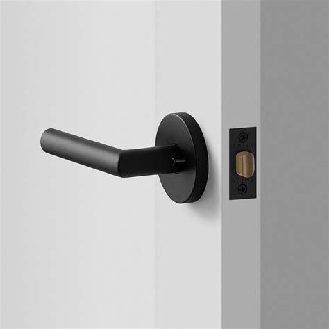 York Door Set with Otto Lever - Flat Black Door Handles Interior, Door ...