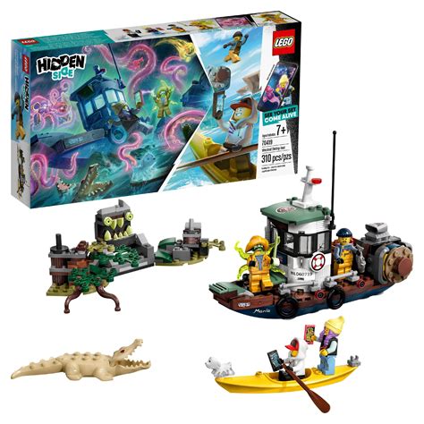 LEGO Hidden Side AR Wrecked Shrimp Boat 70419 with Alligator Set (310