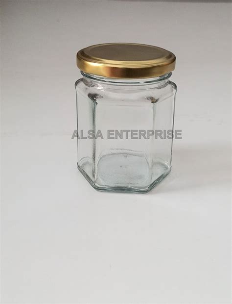 Tin Ml Hexagonal Glass Jar At Rs Piece In Ahmedabad Id