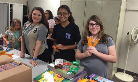 Tyler Girl Scout Troop 1 Donates School Supplies To Local Elementary