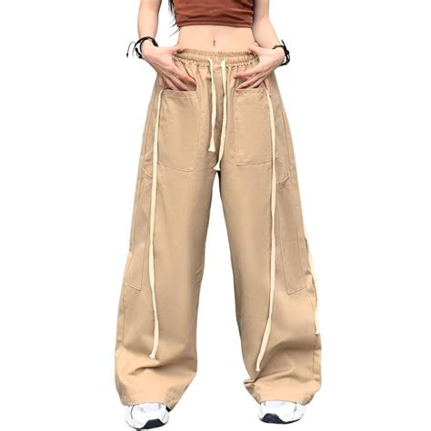 Kiki Haremshose Cargohose Damen Baggy Hose Parachute Pants High Waist