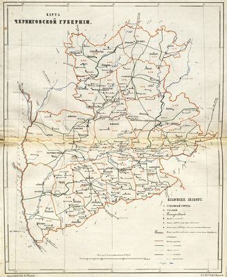ГПИБ | Карта Черниговской губернии