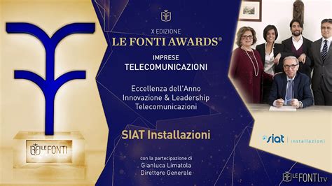 Le Fonti Awards Premiazione Siat Installazioni Dicembre