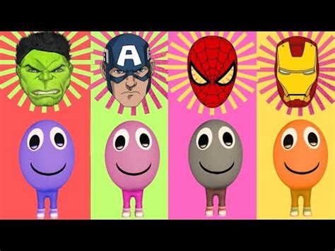 Suprise Egg Play Doh Superhero Suprise Egg With Spiderman Hulk Iron