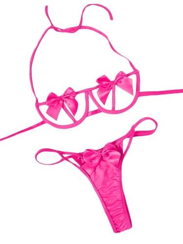 Present Bow Lingerie Christmas Holiday Bra And Panty Set Sexy Valentines Ling Ebay