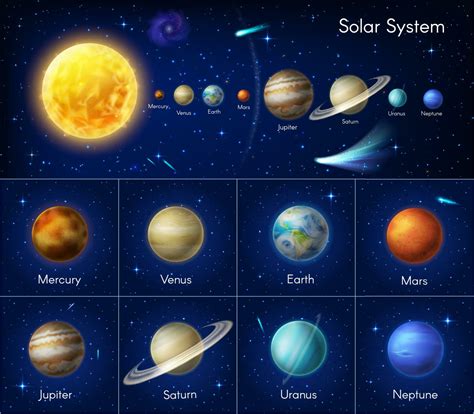 Solar System Planet Vector Infographic Astronomy 23541681 Vector Art