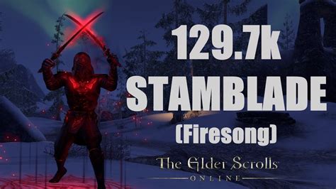 Eso Stamina Nightblade Pve K Dps Build Firesong U Youtube