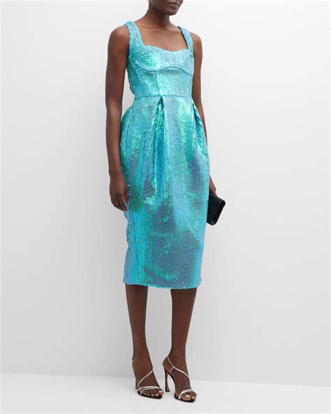 Bronx And Banco Strapless Pleated Sequin Mini Dress Neiman Marcus