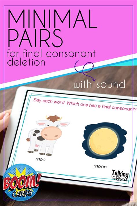 Minimal Pairs For Final Consonant Deletion Boom Cards Distance Learning Minimal Pair