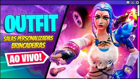 VALENDO ATÉ 3 000 VBUCKS OUTFIT FORTNITE AO VIVO SALA