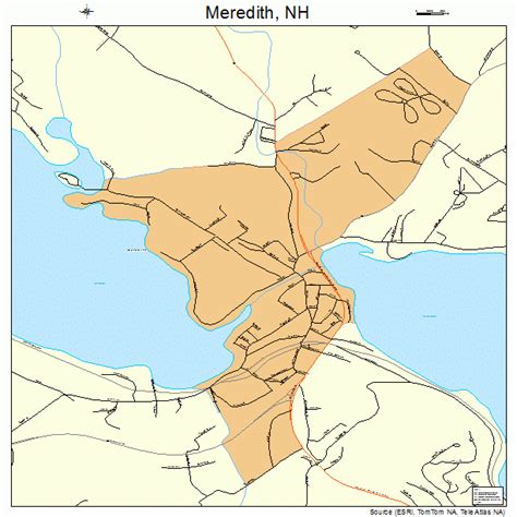 Meredith New Hampshire Street Map 3347060