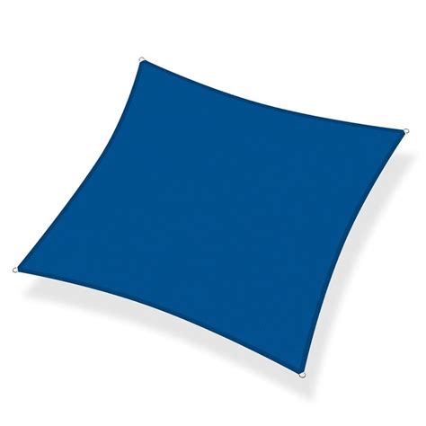 Artpuch 10 Ft X 10 Ft 185 GSM Blue Square UV Block Sun Shade Sail For