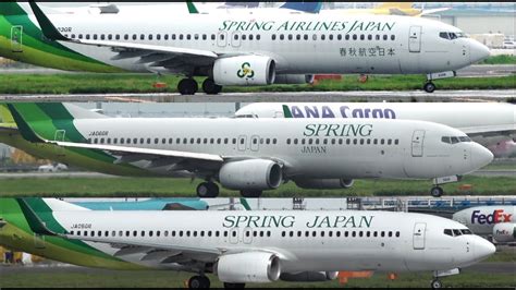 Spring Japan Three Types Of Livery Boeing 737 800 Takeoff From NRT 16R