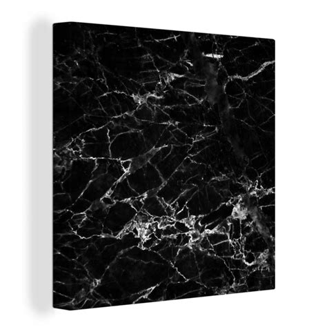 Muchowow Tableau Sur Toile Marbre Pierre Noir Blanc Decoration