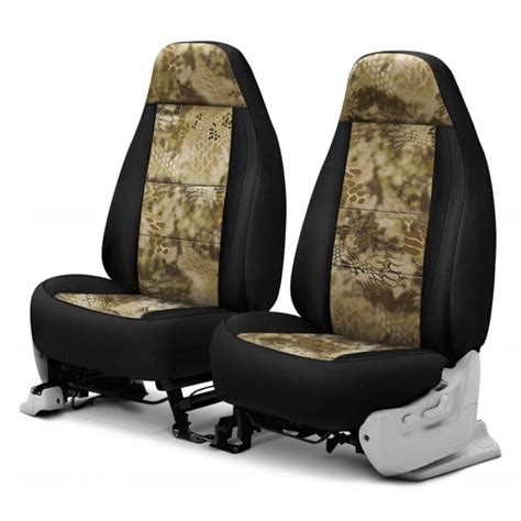 Coverking® Csc2kt07fd7740 Kryptek™ Neosupreme 1st Row Camo Highlander And Black Custom Seat Covers