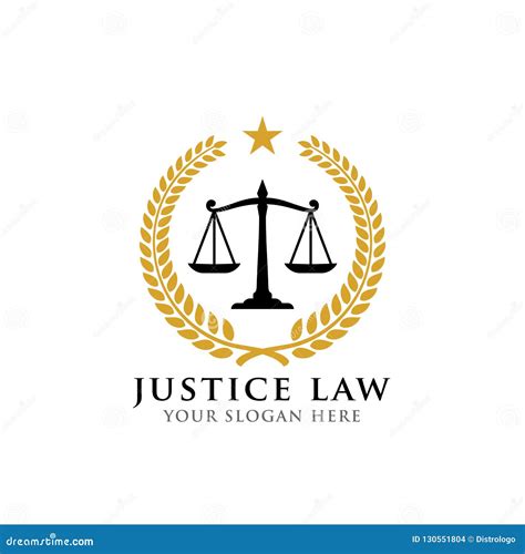 Justice Law Badge Logo Design Template Emblem Of Attorney Logo Vector