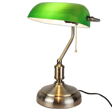 Lampe De Banquier Verte Lampe De Bureau Vintage Lampe De Chevet