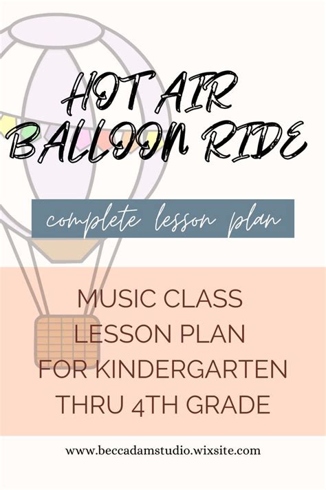 K Th Themed Lesson Ideas Free Lesson Plan Hot Air Balloon Music Lesson Plans Elementary