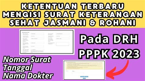 Ketentuan Terbaru Dalam Mengisi Surat Keterangan Sehat Jasmani Rohani