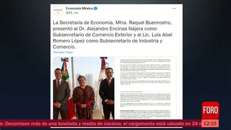 Foro TV on Twitter ÚltimaHora La secretaría de Economía Raquel