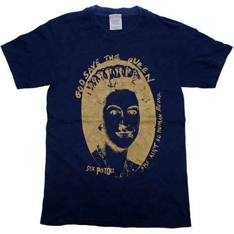 Sex Pistols セックスピストルズ GOD SAVE THE QUEEN NAVY 古着Tシャツ Sサイズ