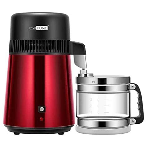 Vivohome Cup Red Stainless Steel Water Distiller Machine With