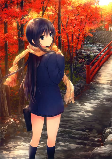 Anime Autumn Leaves Wallpapers - Wallpaper Cave