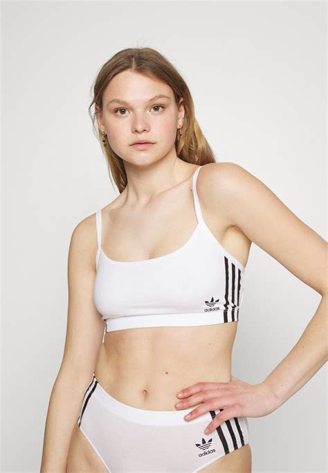 Adidas Originals Scooped Bralette Brassière White Blanc Zalando Fr