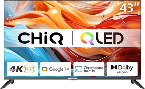 CHiQ U43QM8G 43 Inch Smart TV QLED UHD With HDR Metal Frameless