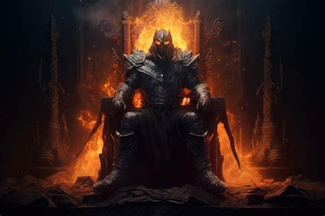 Premium Ai Image An Image Showing A Knight Sitting On A Throne In The