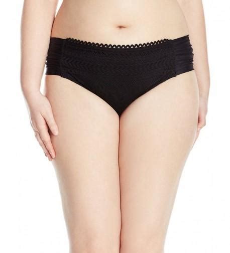 Women S Ruched Stars And Stripes Hipster Bikini Bottoms Black