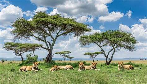 Premium Photo | A powerful scene of a pride of African lions