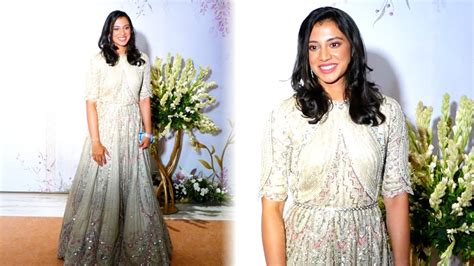 Smriti Mandhana Looking Gorgeous At Palak Muchhal Mithoon Wedding