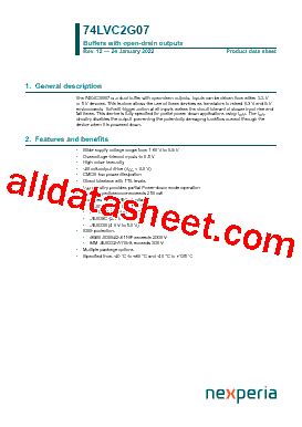 74LVC2G07GM Datasheet PDF Nexperia B V All Rights Reserved